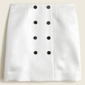 J. Crew Collection Button-front Skirt Metallic Silver Lame 8